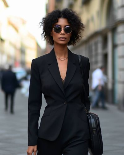 Business Black Trouser suit